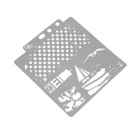 Pochoir à Dessiner S42 pour Garçon et Filles, Modèle PET Lavable | DIY et Marque-page, Motifs Ajourés Résistants à L’eau, Usage Créatif Adapté aux Loisirs