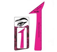 Pochoir à eyeliner réutilisable pour les yeux - Pour le fard à paupières et les sourcils - Biseauté avec un petit angle - Set de pinceaux