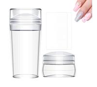 Pochoir à Ongles - Lot de 4 Poinçons Manucure Français avec Raclette,Fournitures De Soins Personnels Pour Manucure - Utilisation Quotidienne Vacances Maison Spa Mariage Fêtes