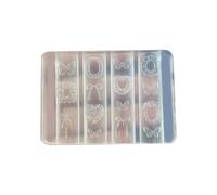 Pochoir à ongles réutilisable en silicone pour art gaufré stérile avec cadre, nœud, papillons, accessoires de bricolage, décoration de coque de téléphone portable