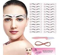 Pochoir à sourcils, 24 pièces pour sourcils - Réutilisables - Avec sangle - 3 minutes - Outils de maquillage pour sourcils