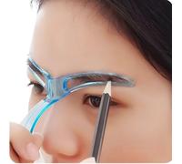 Pochoir à sourcils pour débutants, réutilisable, pour 3 minutes de maquillage (bleu)