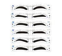 Pochoir À Sourcils - Silicone 17x3.6cm | Ensemble De Modèles De Sourcils | Pour Débutants, Douze Styles | Guide De Mise En Forme À La Mode Permettant Une Application Hommes Garçons Toilettage F