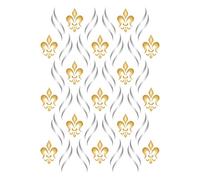 Pochoir à superposer Fleur de Lis 11,43 x 16,51 cm - Stencil Company Original Chevron Pochoir à utiliser pour ajouter texture, design et accents à des fonds de médias mixtes