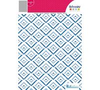 Pochoir A4 Blue Ethnic Fond