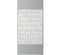 Pochoir A4 - EFCO - Chiffres et Lettres - 73 Signes - Plastifié - Idéal pour Créations