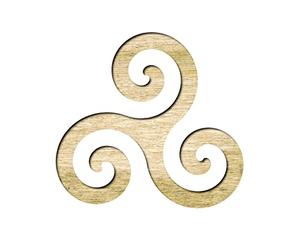 Pochoir A4 en plastique mylar : Croix Bretonne Triskel