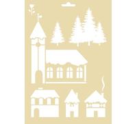 Pochoir A4 'Graine Créative' Village