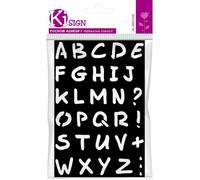 Pochoir adhésif Alphabet 12x18 cm lettre haut 20.5 mm