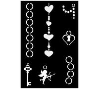 Pochoir Adhésif Bijoux Coeur 12x18 Cm