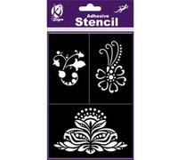 Pochoir adhésif - Galon indies - 12x18 cm - Ki-Sign G