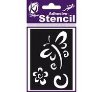 Pochoir adhésif - Libellule fleur - 7x10 cm - Ki-Sign G