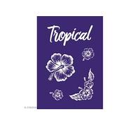 Pochoir adhésif pour sérigraphie - Hibiscus - Planche A5