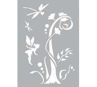 Pochoir Adhésif Pour Tissu 29 X 20 Cm Fée Libellule