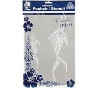Pochoir adhésif pour tissu Espadon maori A4