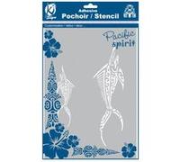Pochoir adhésif pour tissu - Espadon maori - A4 - Ki-Sign G