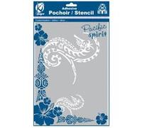 Pochoir adhésif pour tissu - Hippocampe maori - A4 - Ki-Sign G