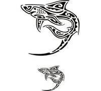 Pochoir Maori A4 Requin - Ki Sign - 21x29,7 cm