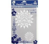 Ki-Sign Pochoir adhésif pour Tissu Soleil Maori A4
