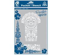 Pochoir Adhésif Pour Tissu Tiki Maori A4