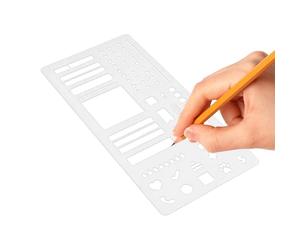 Pochoir Agenda - Pochoir Planificateur Journal | Règle Pointillée Accessoires pour Listes Habitudes Bannières Planification Stamping Scrapbook