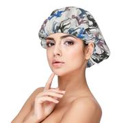 Pochoir Airedale Terriers,Bonnet de nuit en satin pour adulte - Bonnet de nuit élastique pour femme, couvre-cheveux de nuit