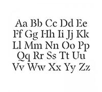 Pochoir Alphabet Arial 10x15 cm