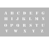 Pochoir Alphabet Hauteur Lettres 13 mm