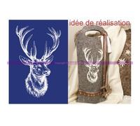 1 pochoir RAYHER avec racloir , bleu, A5