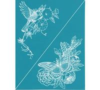 Pochoir autocollant pour sérigraphie en soie, motif oiseau pour papillon, fleur, transfert en maille pour t-shirt, oreiller, sacs, sérigraphie, pochoirs pour t-shirts
