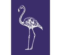 Pochoir Autocollant Spécial Textile A5 Flamand Rose + Spatule