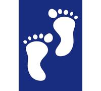 Pochoir Autocollant Spécial Textile A5 Pieds De Bébé + Spatule