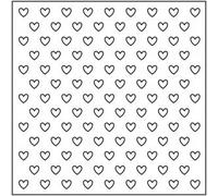 Pochoir Blanc Coeurs - 15x15 Cm