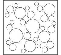 Pochoir Blanc Ronds - 15x15 Cm
