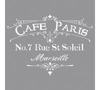 Pochoir Café Paris, 30,5x30,5cm, 1 Pce