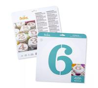 Pochoir Chiffre Gateau d´anniversaire D25 SIX ou NEUF Chiffre 6 ou 9 SC
