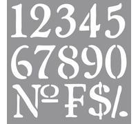 Pochoir Chiffres, 30,5x30,5cm, 1 Pce