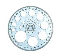 Pochoir circulaire multifonction | Outil de mesure à trou rond | Pochoir rond en plastique | Outil de mesure géométrique pour étudier, concevoir, bureau