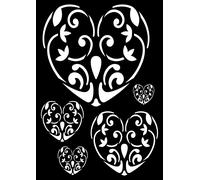 Pochoir Coeurs 29,7x42 Cm