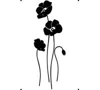 Pochoir coquelicots en mylar 190 microns A4