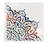 Pochoir d ' angle décoratif polyvalent pour une application facile sur les meubles muraux, toile, tissu en papier avec motifs artistiques, modèle de pochoir à bordure florale