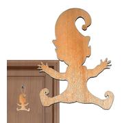 Pochoir D’empreinte De Gnome De Noël - Modèle De Noël Pour La Des Fêtes - Pochoirs Empreinte En Bois Pour Sols, Fenêtres Et Murs, Pochoir Empreinte De Fixez simplement le nain la fenê