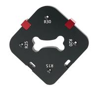 Pochoir d'angle pour le travail du bois : gabarit de rayon en alliage, outil de routeur compact, guide de bord professionnel, assistant de modélisation réutilisable | pour la fabrication de