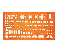 Pochoir d'architecte 1:100 - Modèle architectural - Pochoir de meubles pour décoration d'intérieur - Pochoir de dessin technique - Pochoir d'architecture pour dessin technique - Modèle sanitaire 1:100