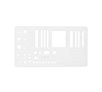 Pochoir de calendrier - Modèle de planificateur en acrylique réutilisable, guide de dessin multifonction | Règle artistique avec lettres, chiffres, icônes, accessoire pratique pour le scrapbooking, le
