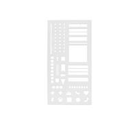 Pochoir de calendrier multifonction pour listes d'objectifs avec surfaces faciles à nettoyer et alignement des grilles