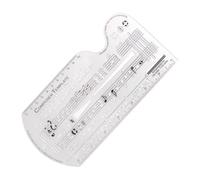 Pochoir de composition musicale - Outil de règle de dessin de personnel, guide de notation musicale précis pour écrire desnotes, desclés et dessymboles, conception de modèle transparent durable