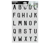 Pochoir de décoration - Alphabet - 20 x 30 cm - Aladine Blanc G