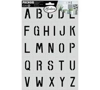 Pochoir de décoration - Alphabet - 20 x 30 cm - Aladine Blanc G