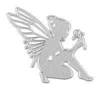 Pochoir de découpe, Elfe 1, 7 cm x 7,7 cm Convient pour les machines | pour décorer des Carte auflegern, pendentifs, cartes de vœux | printemps, été, Vintage, ivoire